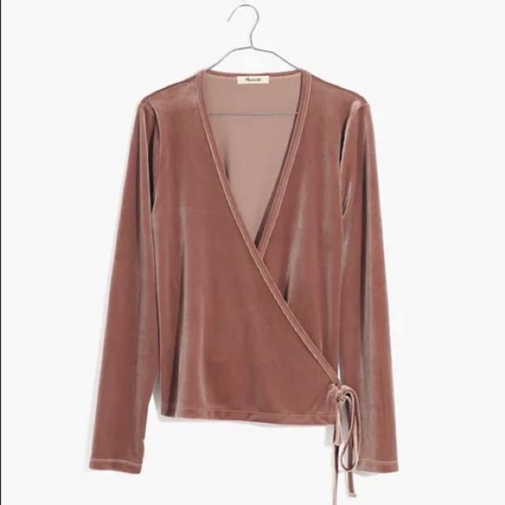 Madewell Velvet Ballet Wrap Top